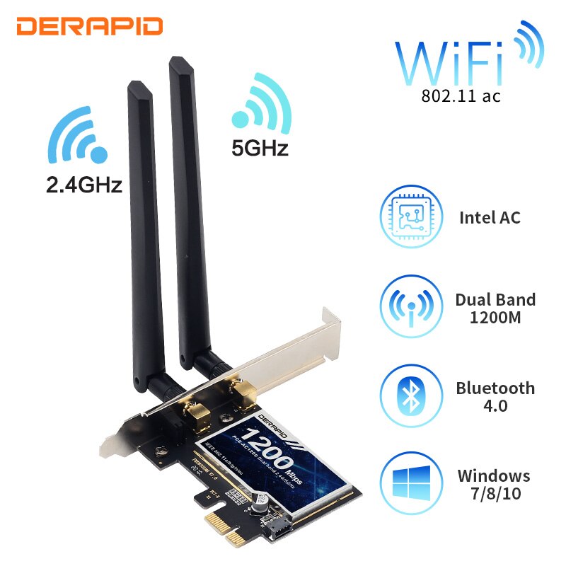 1200Mbps  PCI-e  802.11ac  4.0 Wifi W..